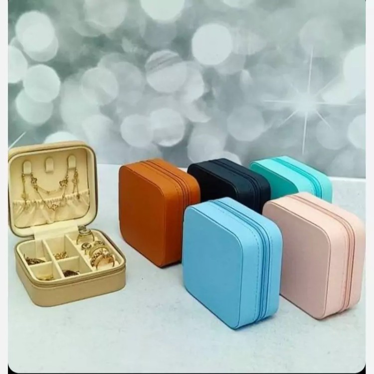 کیف جواهر چرمی جعبه جواهر چرمی زیپدار