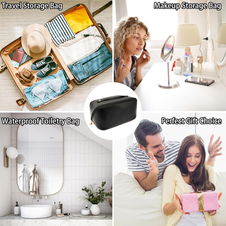 کیف آرایشی چرم ضدآب جادار